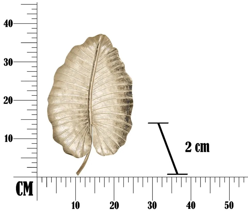 Vassoio decorativo in metallo Leaf - Mauro Ferretti