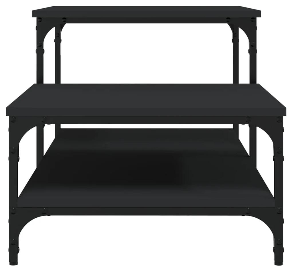 Tavolino da salotto nero 100x50,5x45 cm in legno multistrato