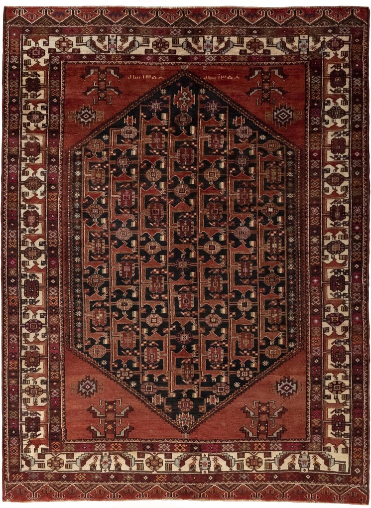 Hamedan Tappeto 270x210 Blu (Iran) Annodato A Mano