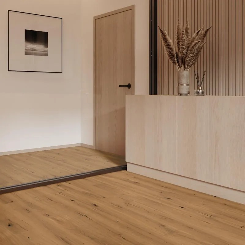 Parquet multistrato Scala L in rovere biondo spazzolato natura sp. 14/4 mm 2.1 m²