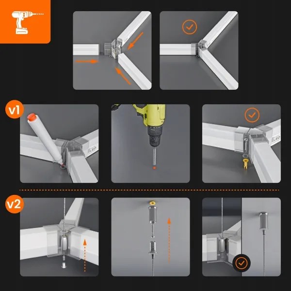Plafoniera LED/350W/85-265V 4000K 313x298 cm CRI 90 IP54 bianco