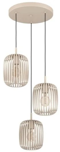 Eglo 900687 - Lampadario a sospensione con filo ROMAZZINA 3xE27/40W/230V beige