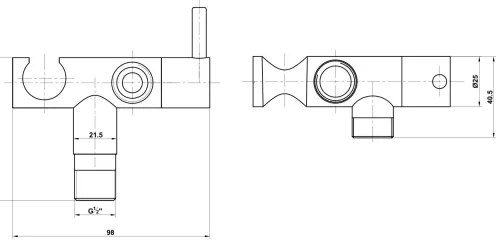 Aqualine - Rubinetto del bidet con shower cromo lucido