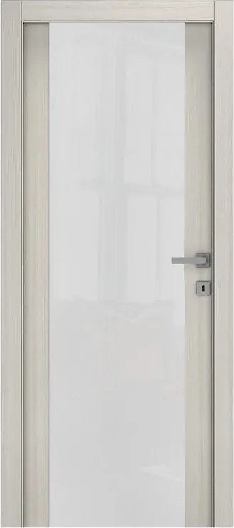 Porta interna a battente Oxford Vetrata in vetro colore palissandro, L 90 x H 210 cm, apertura reversibile