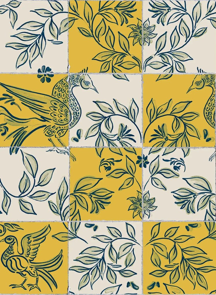 Coordonne Carta da parati Ceramica - Damero