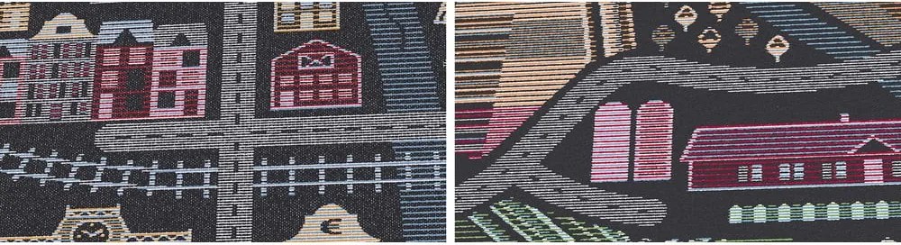 Tappeto nero reversibile per bambini, 160 x 230 cm Ülejõe - Narma