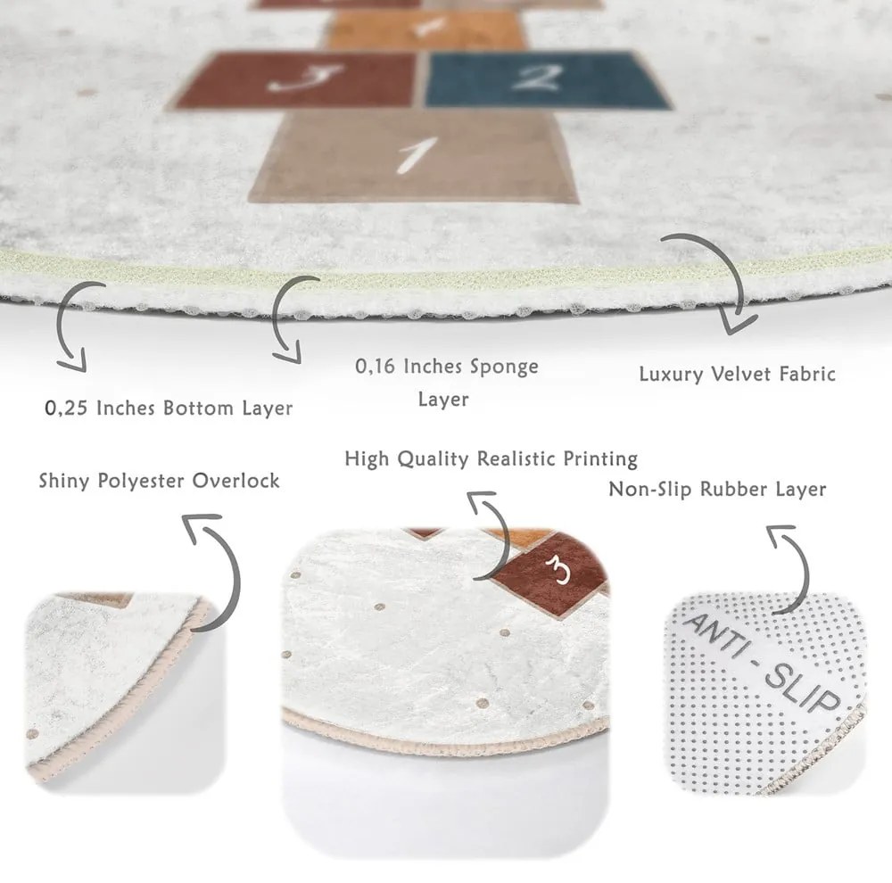 Tappeto per bambini crema ø 80 cm Comfort - Mila Home