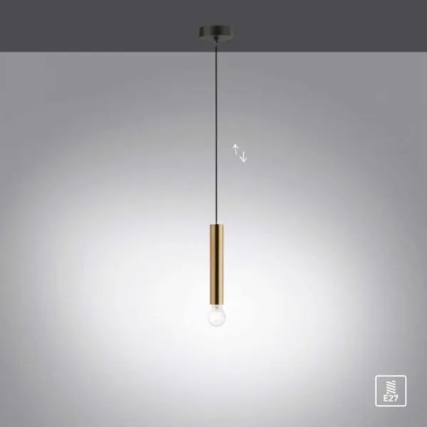 Leuchten Direkt 15617-60 - Lampadario a sospensione con filo BRUNA 1xE27/60W/230V ottone