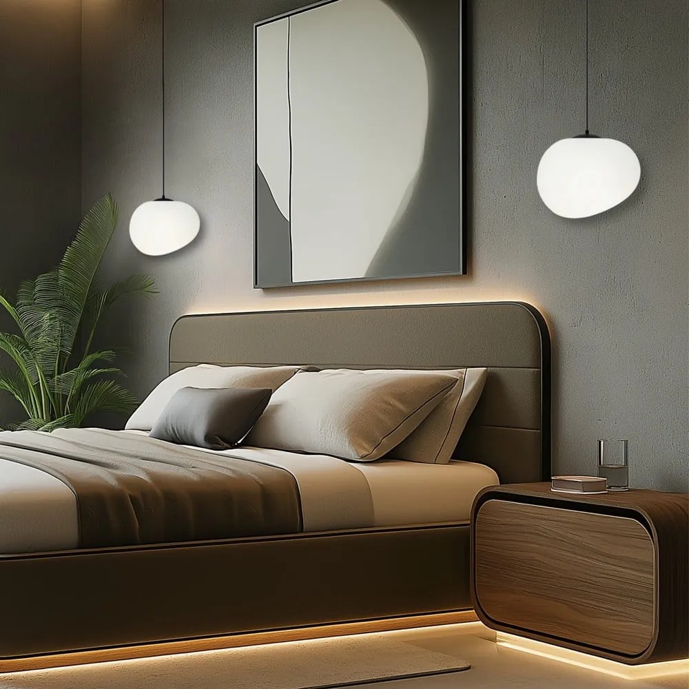 Lampadario bianco e nero ø 25 cm Stones – Candellux Lighting