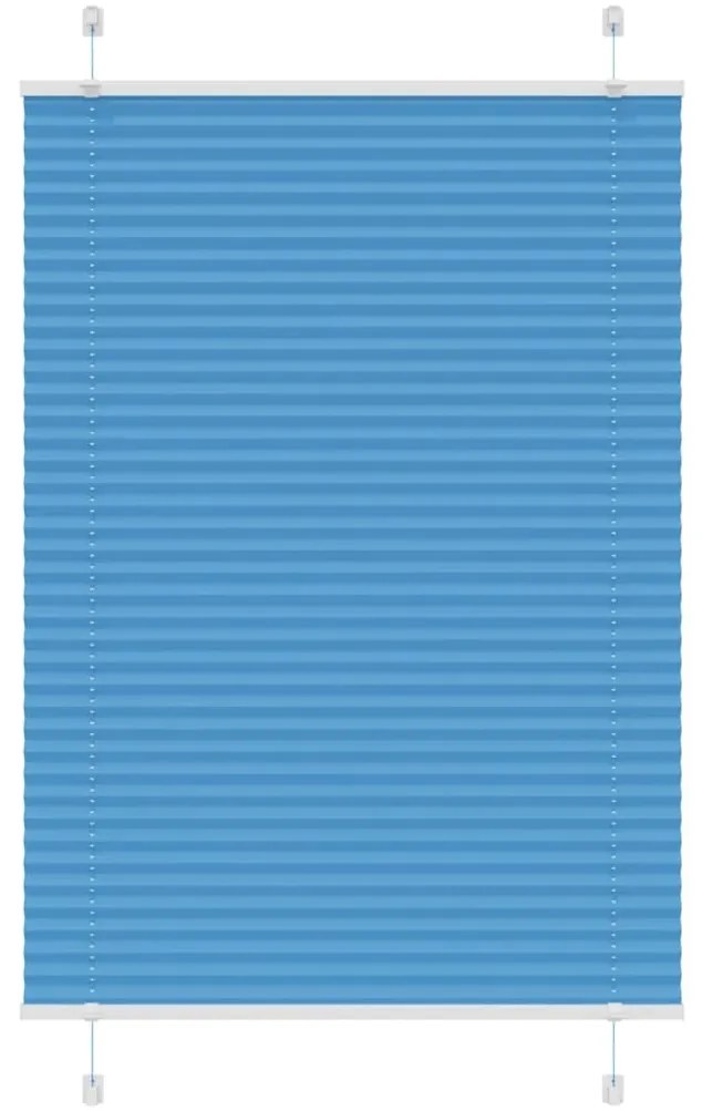 Tenda Plissettata Blu 85x100 Cm Larghezza Tessuto 84,4 Cm /