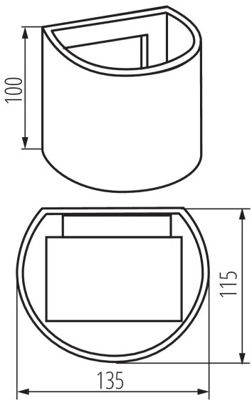 Applique a LED da esterno REKA LED/7W/230V IP54 antracite