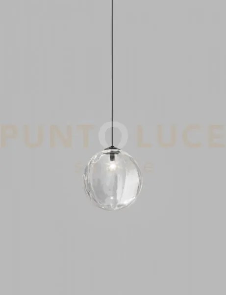 Puppet sospensione g cristallo trasparente nero opaco 1 luce attacc...