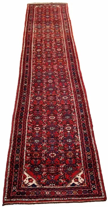 Hosseinabad Tappeto persiano 80x510 Rosso (Iran) Annodato A Mano