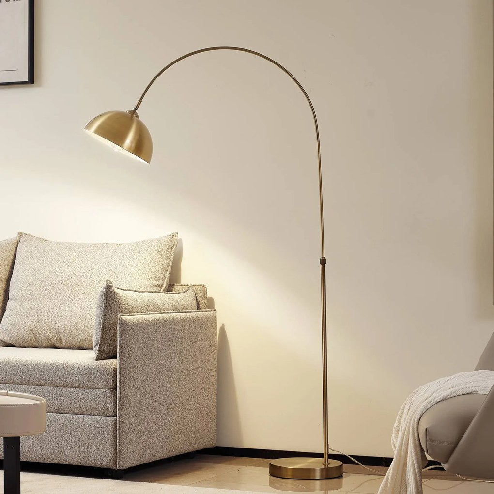 Lampada ad arco Lennart Lindby, Bronzo / Ottone antico, Soggiorno / Sala da pranzo, Metallo, Moderno, Lampada da terra