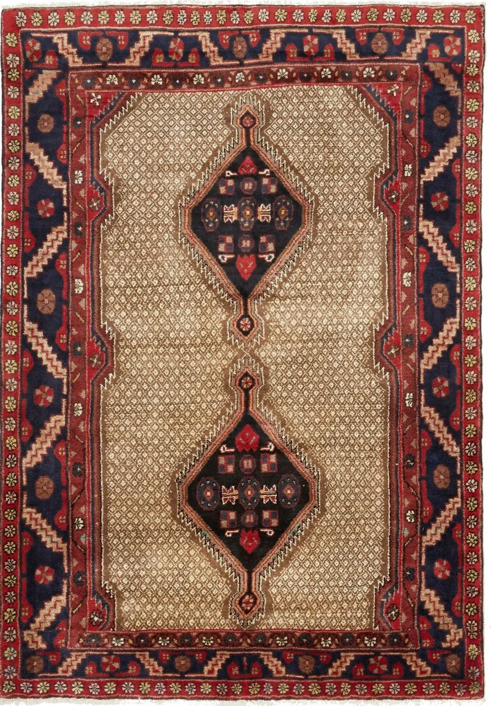 Hosseinabad Tappeto persiano 180 x 130 Beige (Iran) Annodato A Mano