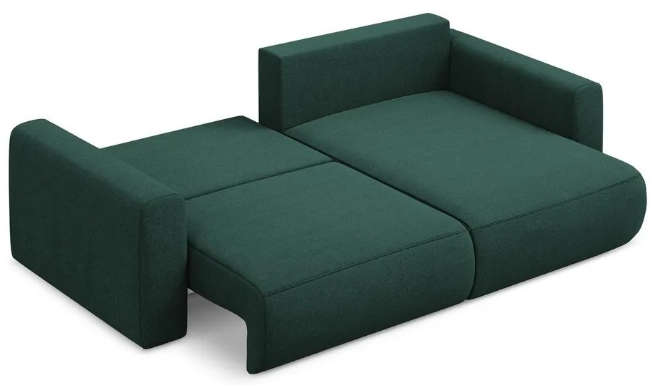 Divano angolare verde allungabile/con contenitore (con penisola a destra/con chaise lounge) Kapua – Makamii