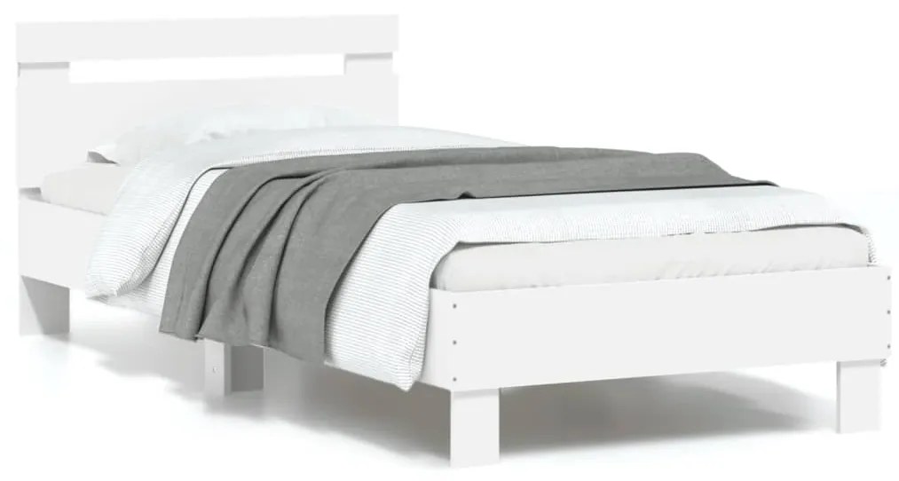 Giroletto Con Testiera E Led Bianco 90x190 Cm /