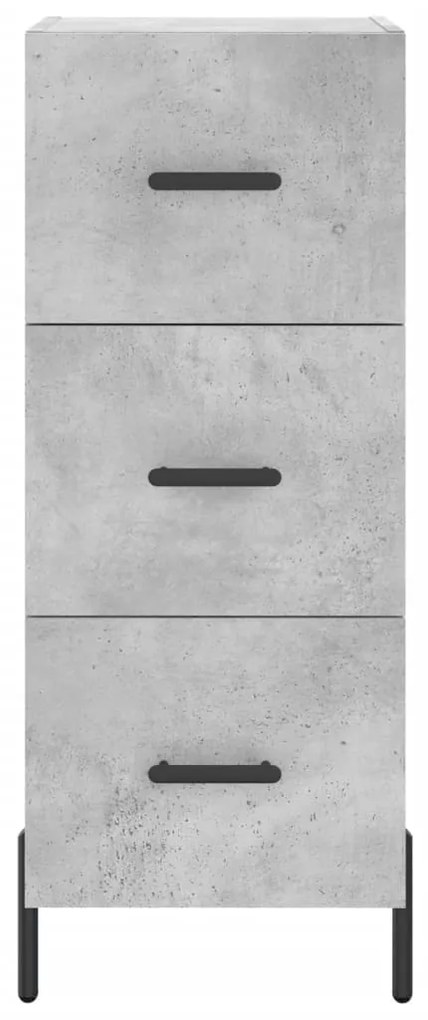 Credenza Grigio Cemento 34,5x34x180 cm in Legno Multistrato