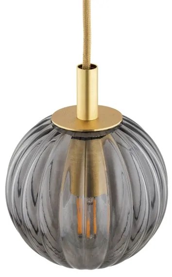 Argon 8512 - Lampadario a sospensione con filo PALOMA 1xE14/7W/230V diametro 12 cm oro/nero