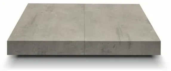 Tavolino CAMOGLI in legno, finitura in grigio cemento e metallo verniciato nero, trasformabile in tavolo da pranzo 120&#215;80 cm &#8211; 220&#215;80 cm altezza da 30 a 77 cm