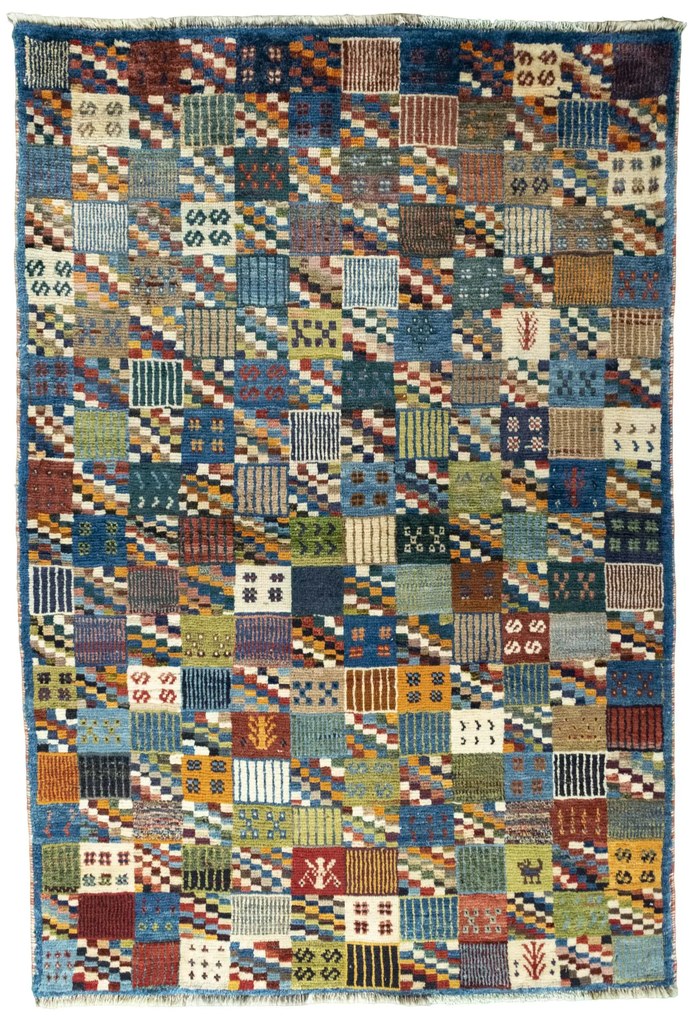 Gabbeh Tappeto 130 x 190 (Iran) Annodato A Mano