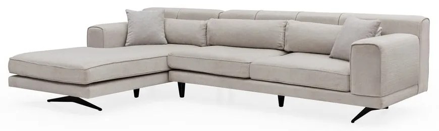 Divano angolare beige chiaro, angolo sinistro Jivago - Artie