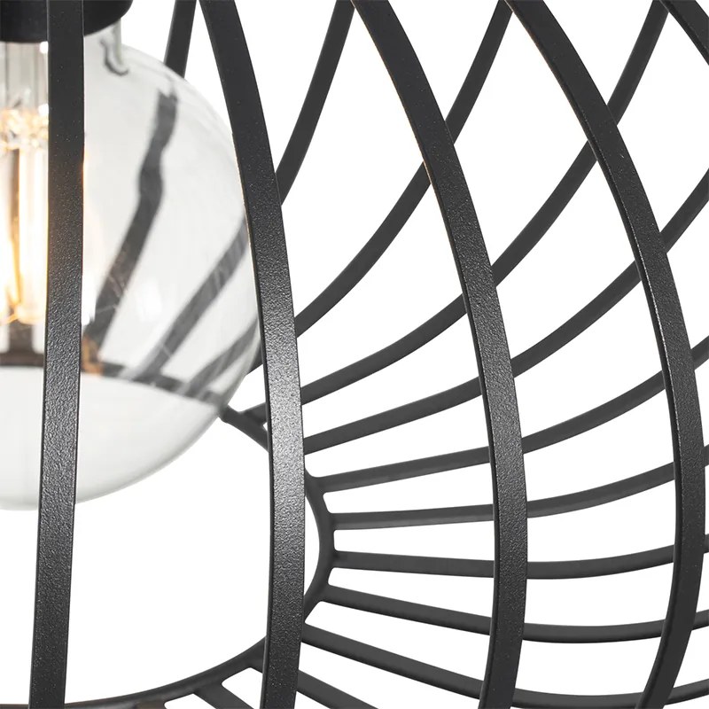 Lampada a sospensione di design nera - Johanna