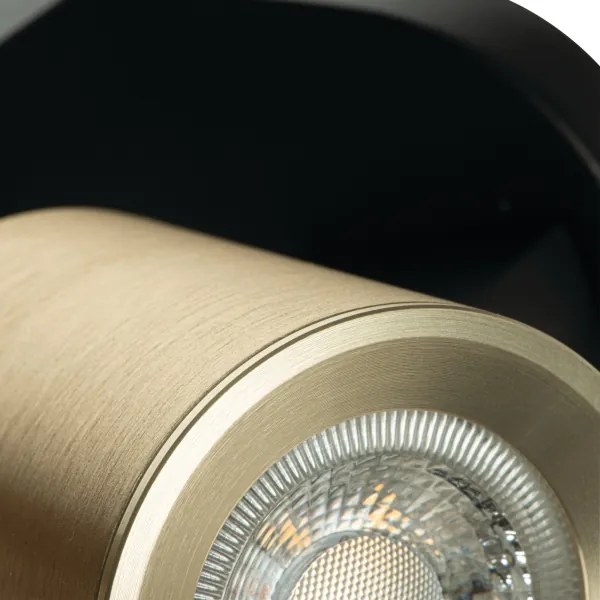 Kanlux 38961 - Faretto LAURIN 2xGU10/10W/230V ottone/nero