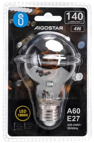 Lampadina LED FILAMENT A60 E27/4W/230V 1800K - Aigostar