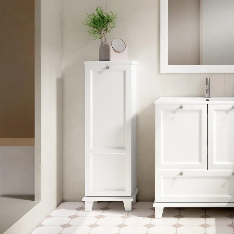 Colonna per mobile bagno Unike VISOBATH 1 anta P 30 x L 40 x H 120 cm nieve