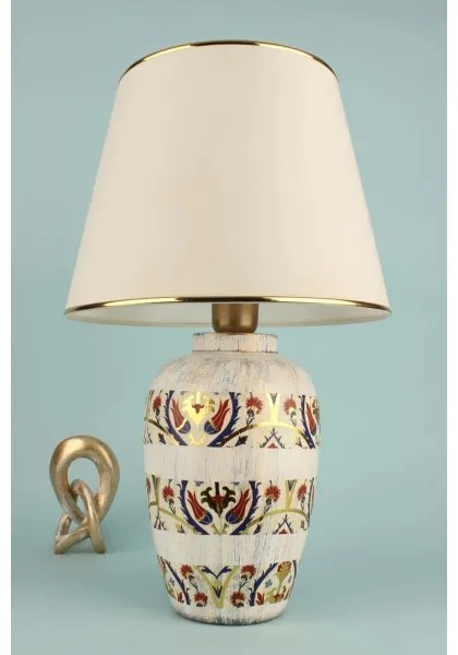 Lampada da tavolo RAMZES 1xE27/40W/230V crema/oro