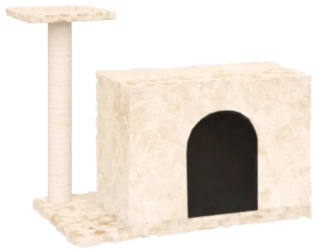 Albero per gatti con tiragraffi in sisal crema 51 cm
