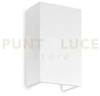 Flash applique a parete in gesso bianco verniciabile rettangolare 1...