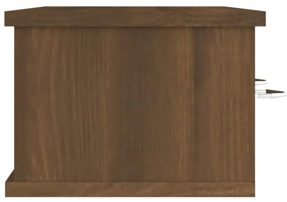 Armadietto parete rovere marrone 88x26x18,5cm legno multistrato
