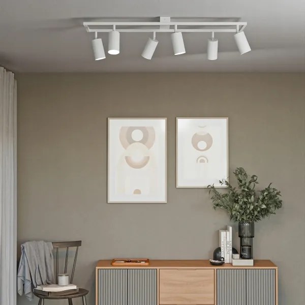 Plafoniera con 6xGU10/30W/230V bianca