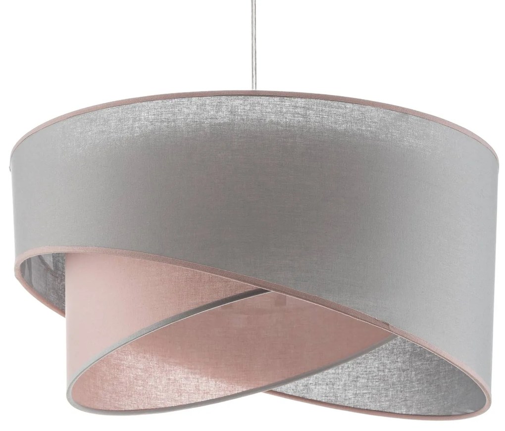 Duolla Lampada a sospensione Cello, grigio/rosa