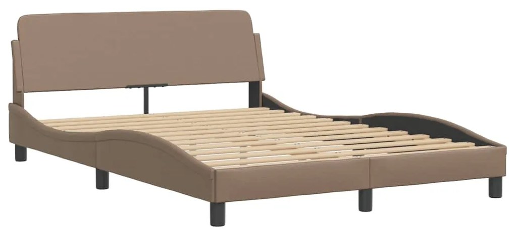 Letto con materasso cappuccino 140x190cm similpelle