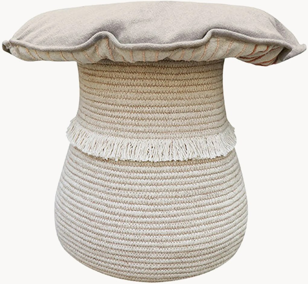 Set cesto portaoggetti per bambini con cuscino fungo 2 pz