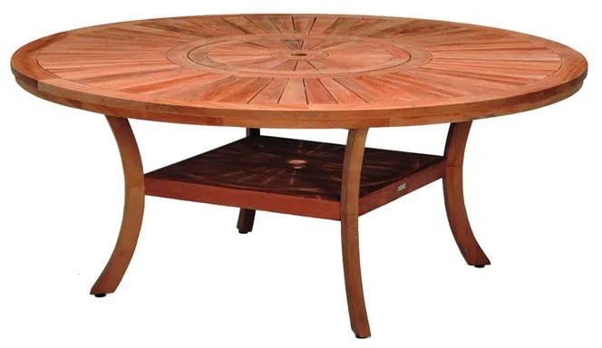 Tavolo da pranzo per giardino Australia struttura e superficie in Teak  per 6 persone Ø 180 cm