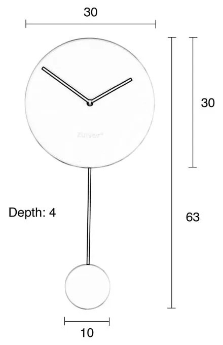 Orologio da parete grigio minimalista - Zuiver