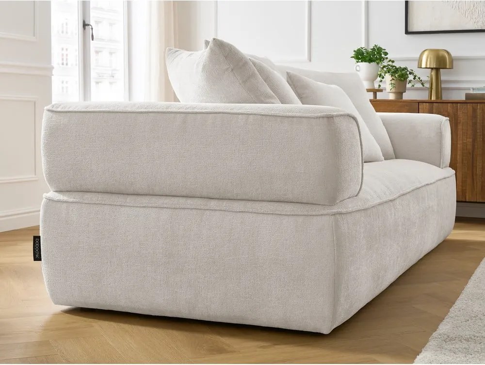 Divano beige con rivestimento in ciniglia 237 cm Whesley – Bobochic Paris