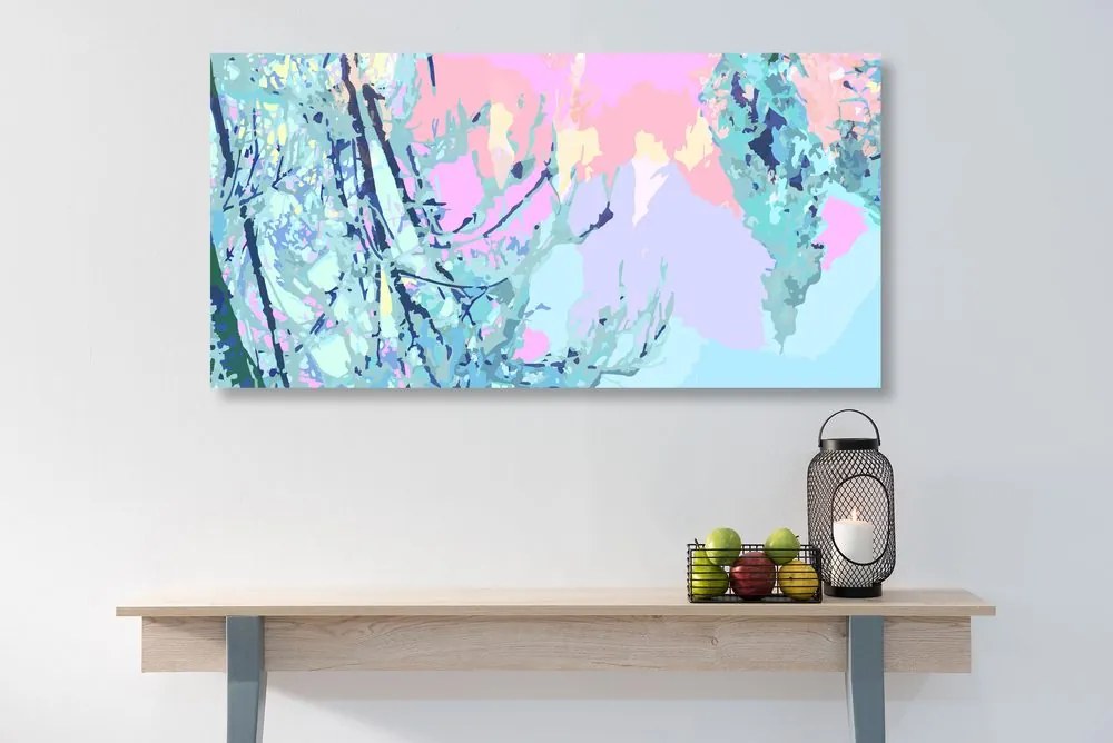 Quadro su tela – Connessione astratta degli alberi