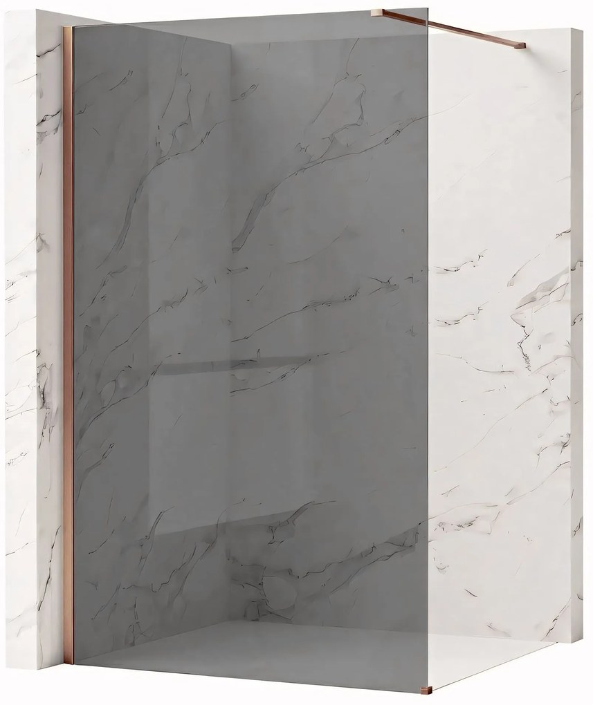 Parete doccia Rea Flexi Grey / Brush Copper 80