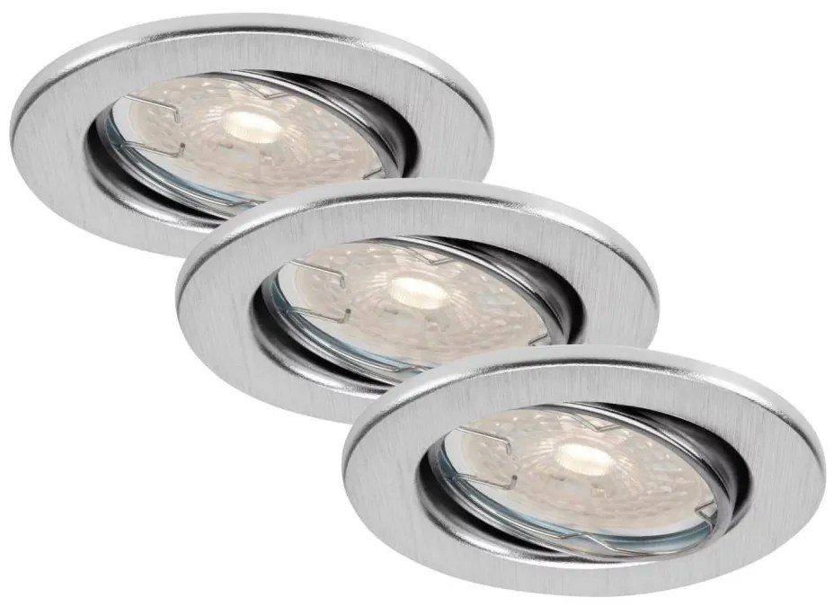 Brilo - Set di 3 faretti da incasso LED dimmerabili per bagno DIMM LED/5,5W/230V IP23