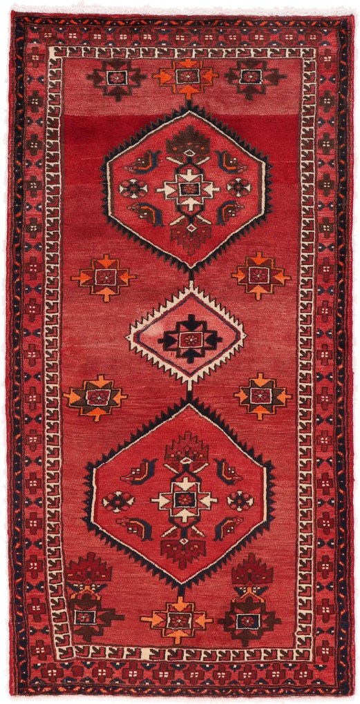 Hamedan Tappeto 100x200 (Iran) Annodato A Mano