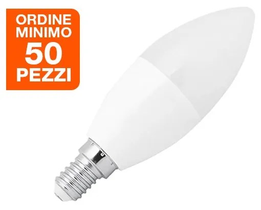 Lampada LED E14 8,5W a Candela 100lm/W - 50pz Colore  Bianco Caldo 2.700K