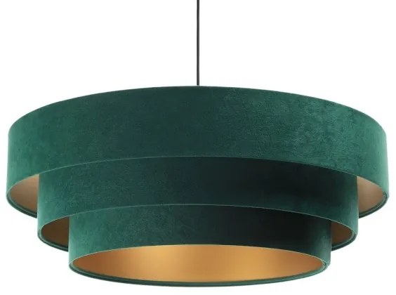 Lampadario su corda TRINITI 1xE27/60W/230V verde/oro