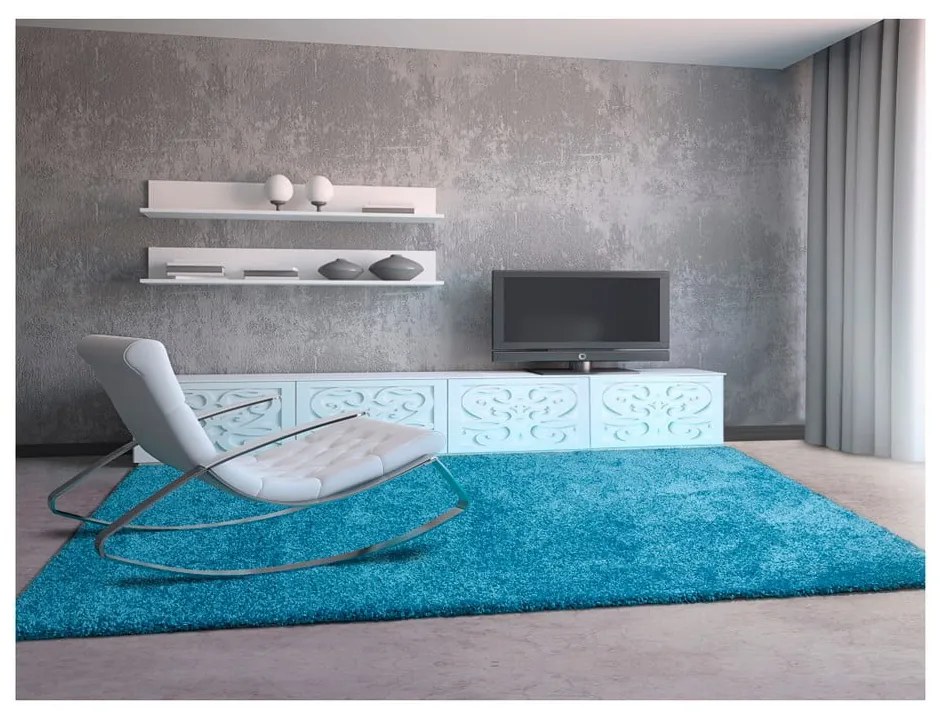 Tappeto blu , 160 x 230 cm Aqua Liso - Universal
