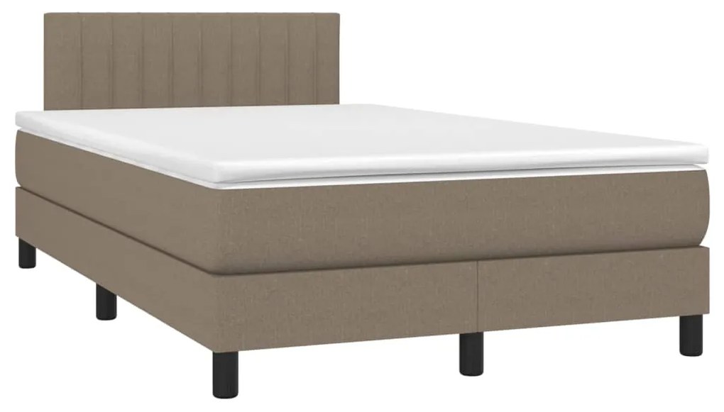 Giroletto a molle con materasso tortora 120x200 cm in tessuto