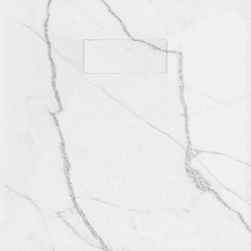 Mexen Hugo piatto doccia quadrato SMC 90 x 90 cm, pietra bianca - 42159090